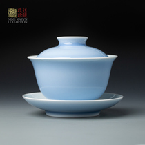 景德镇纯手工陶瓷盖碗茶杯小号茶碗壶承功夫茶具白瓷泡茶三才盖碗