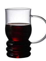 创意新品玻璃咖啡杯耐高茶杯欧式彩色带把杯大号耐高温个性啤酒杯