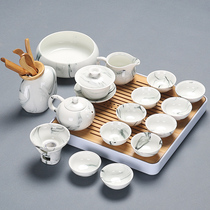 简约德化手工泡茶器家用茶艺中国白瓷茶杯壶盖碗整套功夫茶具套装