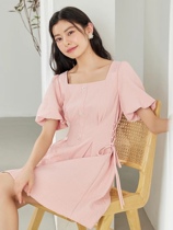 IEF/爱依服2024夏季新款在逃公主设计感泡泡袖收腰短款裙子B2903
