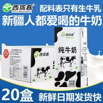 【200克*20盒】新疆西域春纯牛奶整箱成人儿童营养早餐奶全脂纯奶