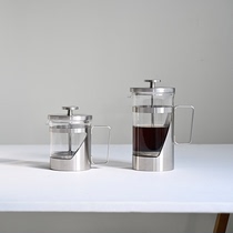 【旗舰店】HARIO玻璃不锈钢双层滤网咖啡泡茶法压壶滤压壶THSV
