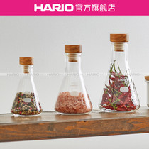 【旗舰店】HARIO耐热玻璃食品罐储物罐密封茶罐咖啡罐锥形量杯SFS