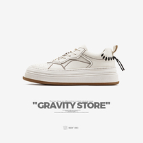 地心引力Gravity 「天空之境」新款厚底板鞋女休闲小白鞋情侣男鞋