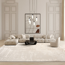 地毯客厅茶几毯2024新款现代简约地垫高级感咖色立体毯面混纺暖色