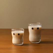 迦乐进口日本石塚硝子nico可爱笑脸玻璃杯儿童牛奶饮料杯