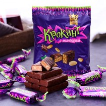 kdv俄罗斯正品进口紫皮糖巧克力味夹心糖果喜糖万圣节糖果零食