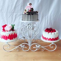 新款创意金属欧式铁艺蛋糕架婚庆婚礼三层糕点架生日多层甜品托盘