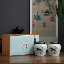 中式茶叶罐包装盒空礼盒装空盒子礼品盒通用订制普洱红白绿茶中号