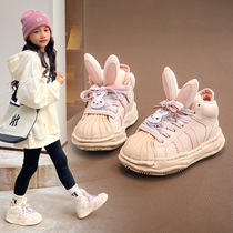女童鞋子儿童运动板鞋2023秋冬款新款冬季小童宝宝二棉鞋软底加绒