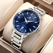 瑞士依波路【永生浪漫】深蓝盘机械表钢带腕表品牌正品男士手表