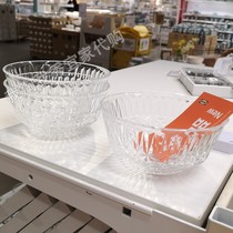 宜家国内代购 赛思卡匹 碗 透明玻璃图案直径15厘米60436（现货）
