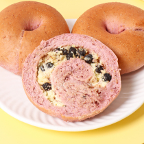 【蓝莓乳酪贝果】橡木盾全麦面包欧包清淡粗粮手作饱腹代餐健康