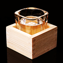日式清酒木杯方形木盒酒具四方小木杯白酒壶水杯创意酒杯木制杯子