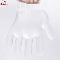 一次性手套50只 抽取式食品级PE餐饮透明塑料薄膜厨房家用