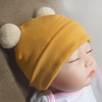 婴儿帽子春秋纯棉护耳胎帽宝宝冬季帽子可爱超萌婴幼儿韩版套头帽