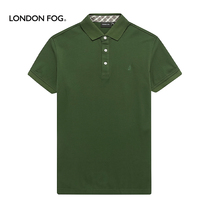 伦敦雾翻领短袖T恤男装夏季新款纯棉休闲绿色体恤商务透气Polo衫