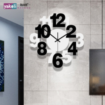 雅刻丽挂钟客厅现代简约钟表创意电子时钟静音个性艺术石英钟挂墙
