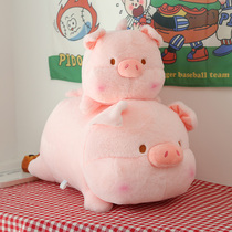 露露猪毛绒玩具可爱猪猪公仔呆萌lulu猪床上抱枕治愈系贪吃猪玩偶