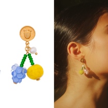 预10decoart夏季之吻水果系列设计感小众手工耳环送女生个性礼物