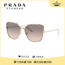 PRADA/普拉达太阳镜女金属不规则形眼镜时尚潮流大框墨镜0PR 60XS