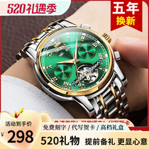 绿水鬼正品瑞士名牌手表男士机械表全自动手表男款商务品牌十大