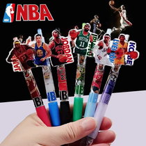 nba球星中性笔联名系列限定按动学生用篮球ins高颜值签字黑色水笔