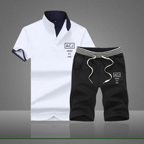 运动套装男士2022夏季新款短袖T恤男韩版潮流裤子学生衣服男装