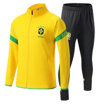 巴西队秋冬足球训练服长袖套装热出场服切尔西男女利物法国运动服