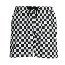 Vans范斯男装短裤黑色24夏季新款棋盘方格抽绳健身运动裤美国品牌