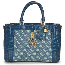 GUESS盖尔斯女包时尚大容量手提包蓝色2024新款凯莉包手提包礼物