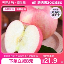 【源生鲜】正宗山东红富士苹果3斤时令新鲜当季水果整箱包邮推荐