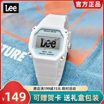 Lee手表潮流中性运动硅胶表带女石英手表都市通勤简约表腕表U352