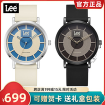 Lee手表中性UR系列运动方形表女石英手表果冻感硅胶表带腕表U363