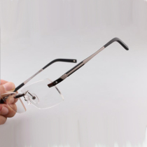 349品牌男款中年商务无框光学眼镜架配成品近视眼镜框工厂直销