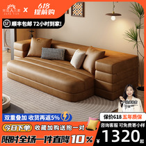 意式轻奢沙发床可折叠两用中古风美式家用小户型客厅翻折沙发床