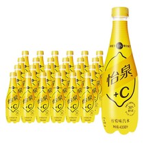 可口可乐 怡泉+C柠檬味汽水维生素C 400mlx24瓶装整箱