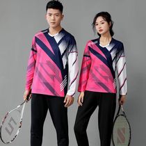 大学生秋季情侣款柔软舒适速干透气排汗乒乓球羽毛球衣男运动套装