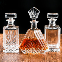 创意个性欧式水晶玻璃酒瓶威士忌洋酒酒壶密封红酒醒酒器酒樽空瓶