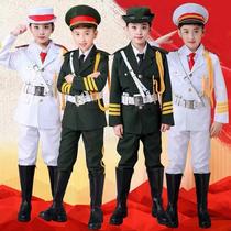 儿童升旗手服装幼儿园中小学生仪仗队护卫队解放军装演出阅兵衣服