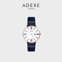 ADEXE英国手表女防水日历版钢带石英表 女士手表