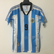 98年世界杯阿根廷主场球衣 9号战神巴蒂斯图塔克雷斯波足球服队服