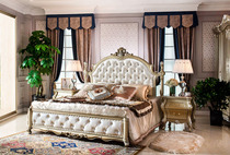欧式法式贵家具新古典ZB19大床双人床全实木香槟金色有1.5米