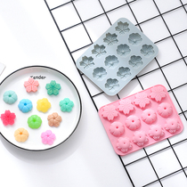 日式樱花花朵形硅胶制冰格果冻布丁蛋糕模巧克力冰块饼干烘焙模具