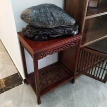 实木盆景架鱼缸架吸水石置物架客厅榆木中式摆件架奇石桌简约现代