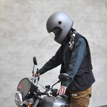 汤普森 复古全盔 玻璃钢头盔 冬季防雾  摩托车头盔 CCC认证头盔