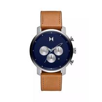 MVMT男表24新款专柜经典三眼计时蓝盘棕色皮带28000288-D欧美腕表