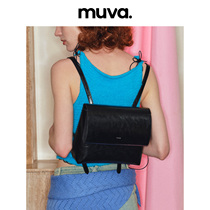 MUVA大容量双肩包小众高级感背包女士真皮2023新款通勤包包单肩包