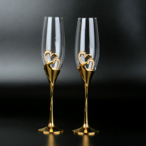 高脚香槟杯套装家用水晶玻璃红酒杯轻奢高档欧式创意高颜值小酒具