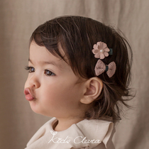 KIDS CLARA韩国婴幼儿发夹可爱洋气全包布公主风女宝宝发饰汗毛夹
